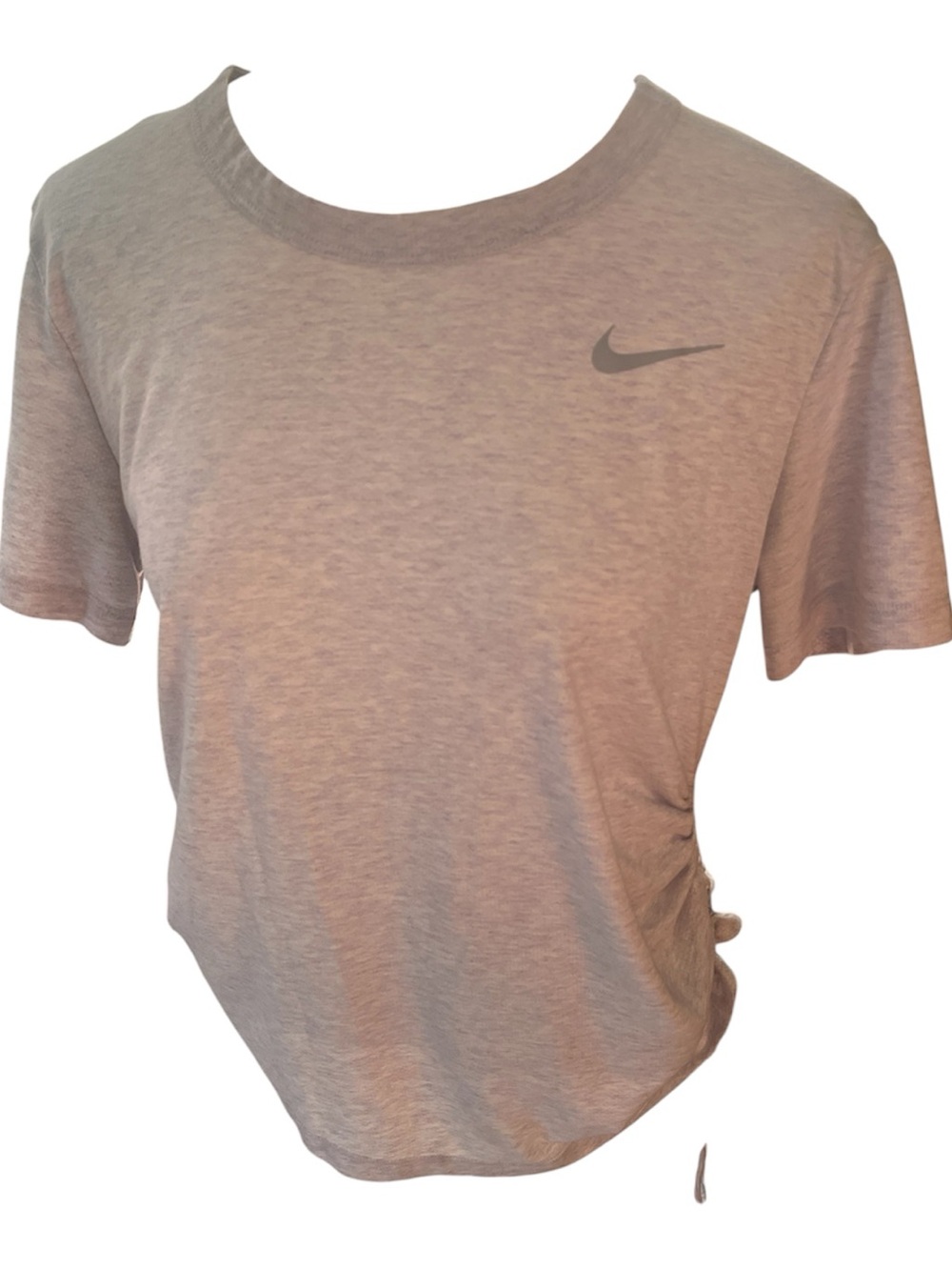 Nike Dri-FIT Light Heather Purple Running Top with Cinched Side size S